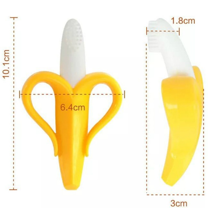 Banana Teething Toy Baby Training Toothbrush